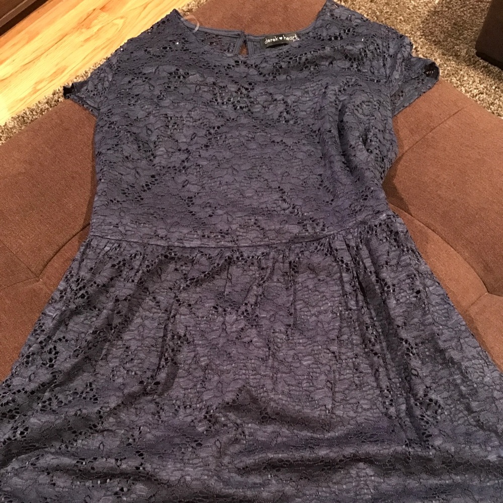 Blue lace line dress 👗
